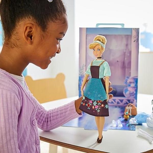 Disney Store Official Princess Story Doll (Cinderella) 11 Inches, Includes Coloring Book and Additional Dress, Princess Doll in Classic Outfit, Princess Toys for Girls