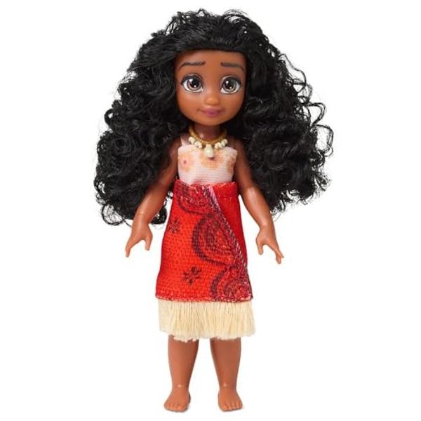 Disney Store Official Princess Moana Once Upon a Story Mini Doll Playset, 5 Inch Princess Dolls, Girl Toys, Princess Toys for Girls, 4 Year Old Girl Birthday Gifts