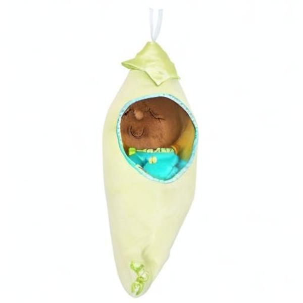 Manhattan Toy Snuggle Pod Sweet Pea Brown First Baby Doll with Cozy Sleep Sack for Ages 6 Months and Up