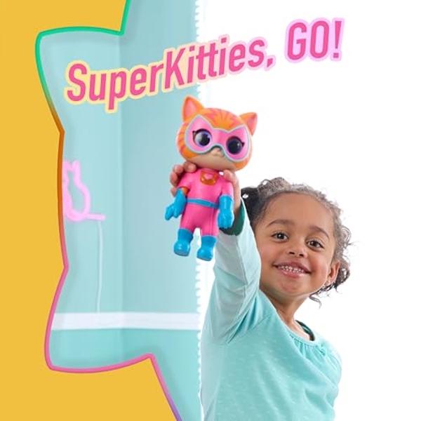 Just Play Disney Junior SuperKitties Cat-Tastic Transforming Ginny Lights and Sounds Figure, Kids Toys for Ages 3 Up