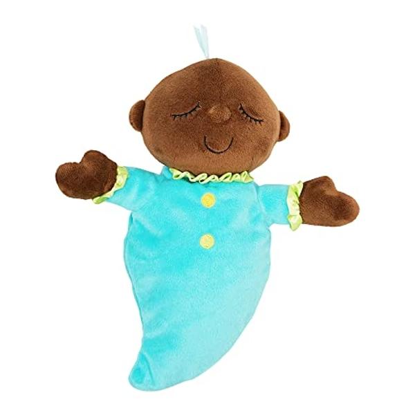 Manhattan Toy Snuggle Pod Sweet Pea Brown First Baby Doll with Cozy Sleep Sack for Ages 6 Months and Up