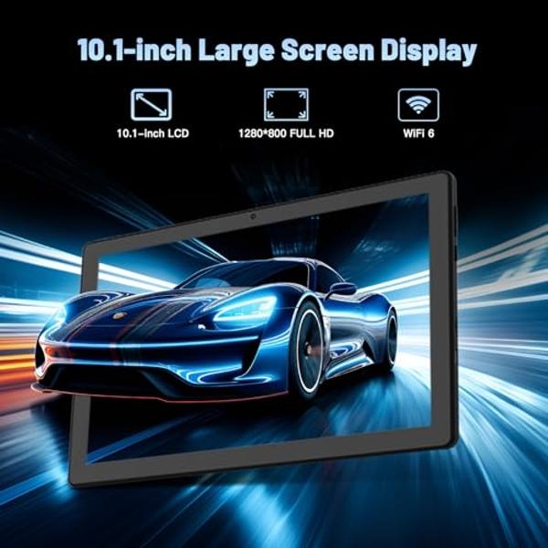 Android Tablet, 10.1 inch Tablets with 1280 * 800 IPS HD Touchscreen, Octa-Core Processor, 8(3+5) GB RAM 64GB ROM, 1TB TF Card Expandable, 5G/2.4G WiFi, BT 5.0,Dual Camera, Google 