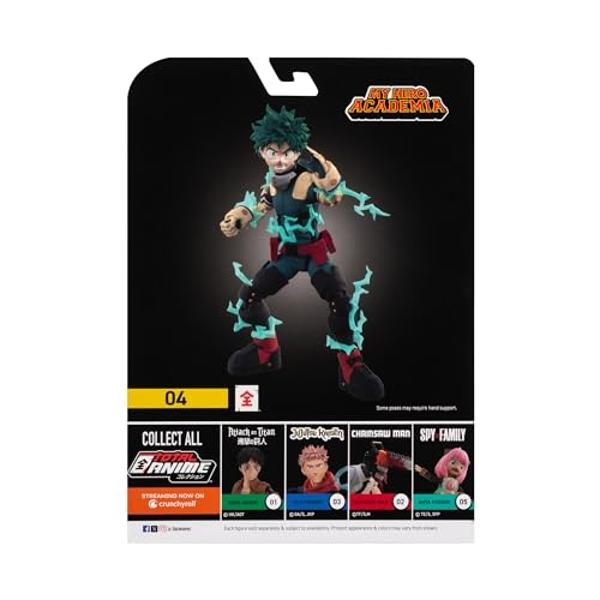 Total Anime Izuku Midoriya - 6.5-Inch Scale Figure with Swappable Faceplates, Alternate Hands, and Energy Effects
