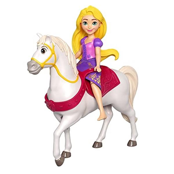 Mattel Disney Princess Rapunzel Small Doll and Maximus Horse with Saddle, from Mattel Disney Movie Tangled