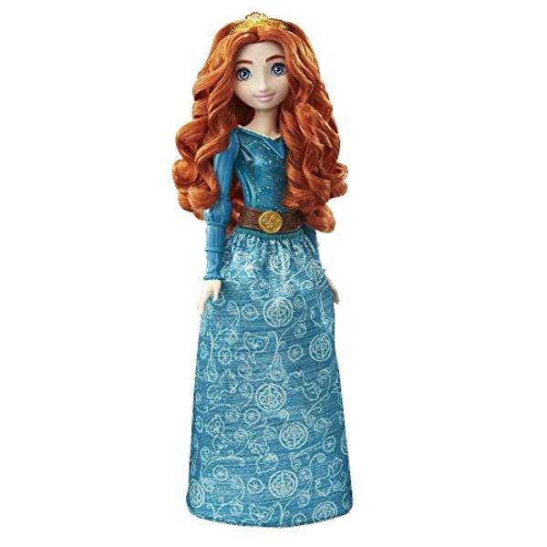 Mattel Disney Princess Toys, Merida Fashion Doll, Sparkling Look with Red Hair, Blue Eyes & Hair Accessory, Inspired by the Movie Brave