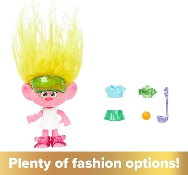 Mattel DreamWorks Trolls Band Together Hair Pops Small Doll, Viva with Removable Clothes & 3 Surprise Accessories