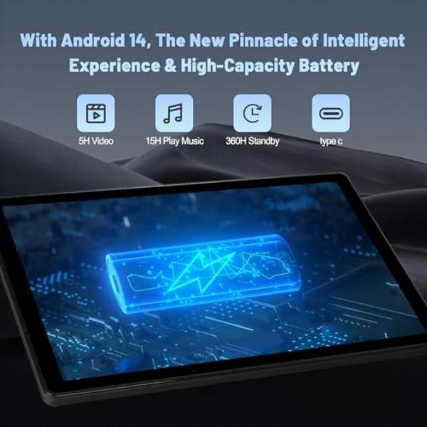 Android Tablet, 10.1 inch Tablets with 1280 * 800 IPS HD Touchscreen, Octa-Core Processor, 8(3+5) GB RAM 64GB ROM, 1TB TF Card Expandable, 5G/2.4G WiFi, BT 5.0,Dual Camera, Google 