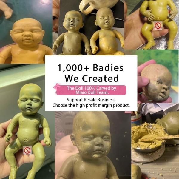 MYREBABY 7 Inch Reborn Baby Doll ，Silicone Doll Boy Jaden Mini Realistic Newborn Baby Dolls Silicone Full Body Stress Relief