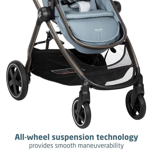 Maxi-Cosi Zelia™ Luxe 5-in-1 Modular - Baby Travel System Car Seat and Stroller, Infant Car Seat and Stroller Combo, Baby Car Seat and Stroller Combo in New Hope Grey