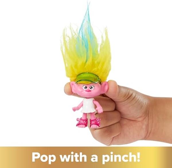 Mattel DreamWorks Trolls Band Together Hair Pops Small Doll, Viva with Removable Clothes & 3 Surprise Accessories