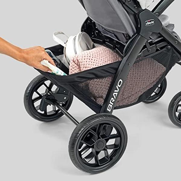 Peg Perego Booklet 50 Travel System - Includes Booklet 50 Baby Stroller and The Primo Viaggio 4-35 Infant Car Seat - Made in Italy - Atmosphere (Grey)