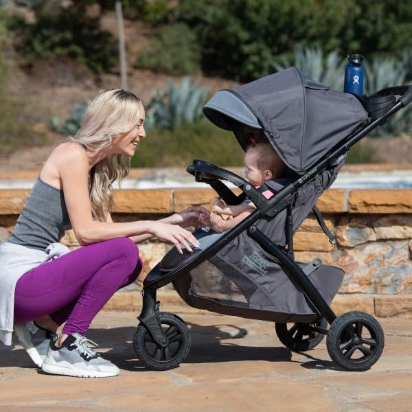 Peg Perego Booklet 50 Travel System - Includes Booklet 50 Baby Stroller and The Primo Viaggio 4-35 Infant Car Seat - Made in Italy - Atmosphere (Grey)