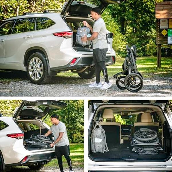 Chicco TRE® Jogging Stroller, All-Terrain Stroller, Compatible with Chicco Infant Car Seats (not Included), Baby Travel Gear | Galaxy/Black