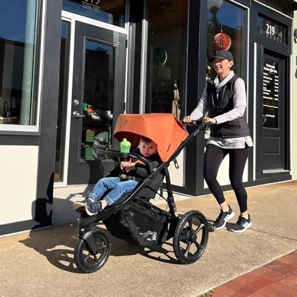 Summer Infant 3Dpac CS+ Double Stroller, Black – Car Seat Compatible Lightweight Baby Stroller with Convenient One-Hand Fold, Reclining Seats, Two Extra-Large Canopies & Parent Fri