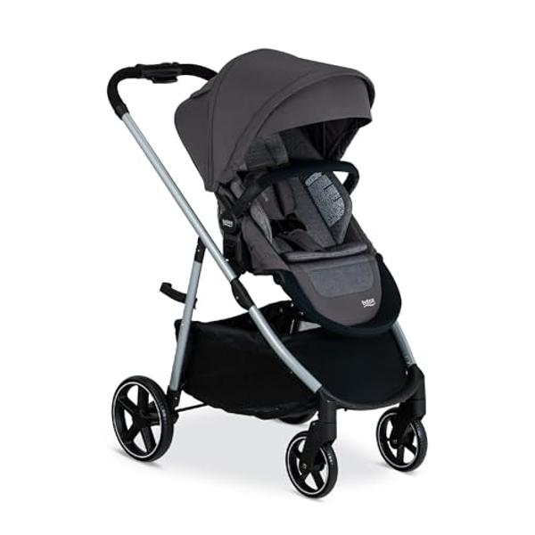 Britax Grove™ Modular Stroller, Lightweight Stroller with CozyFit™ Insert and Bumper Bar, 6 Ways to Ride, SafeWash, Pindot Stone