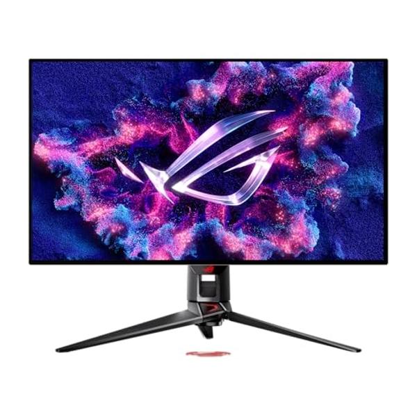 ASUS ROG Swift 32” 4K OLED Gaming Monitor (PG32UCDP) - WOLED, Dual Mode (4K 240Hz, FHD 480Hz), 0.03ms, G-SYNC Compatible, Custom Heatsink, AI Gaming, 99% DCI-P3,True 10-bit, USB-C 