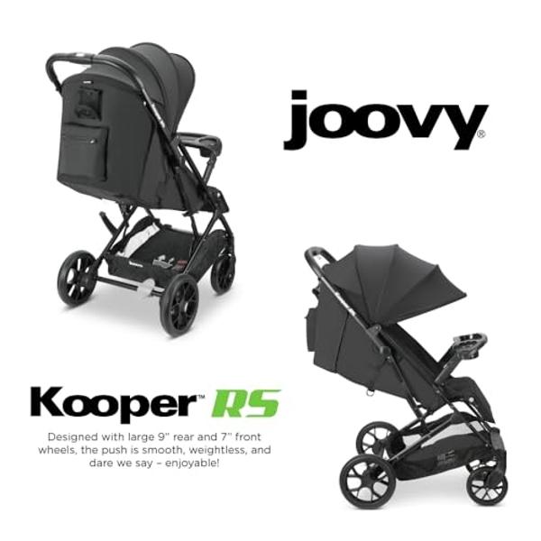Joovy Kooper RS Lightweight Travel Stroller for Infants and Toddlers with One-Hand Fold, Magnetic Buckle, Multi-Position Recline, and Swing-Open Tray