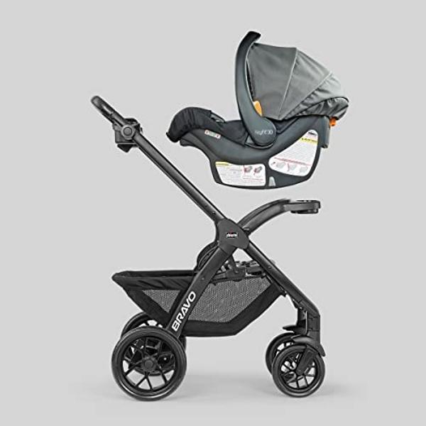 Chicco Bravo LE ClearTex Quick-Fold Stroller - Pewter | Grey
