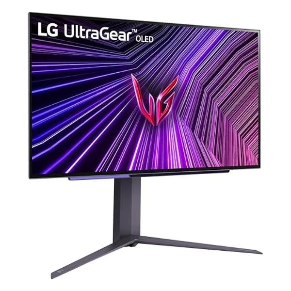 LG ‎27GS93QE 27-inch Ultragear OLED Gaming Monitor QHD 1440p 240Hz 0.03ms DisplayHDR True Black 400 AMD FreeSync Premium Pro NVIDIA G-Sync HDMI 2.1 DisplayPort Tilt/Height/Pivot St