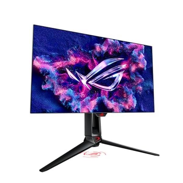 ASUS ROG Swift OLED 27” 1440P Gaming Monitor (PG27AQDP) - WOLED, QHD, 480Hz, 0.03ms, G-SYNC Compatible, Custom Heatsink, AI Assistant, DisplayHDR400 True Black, 99% DCI-P3, True 10