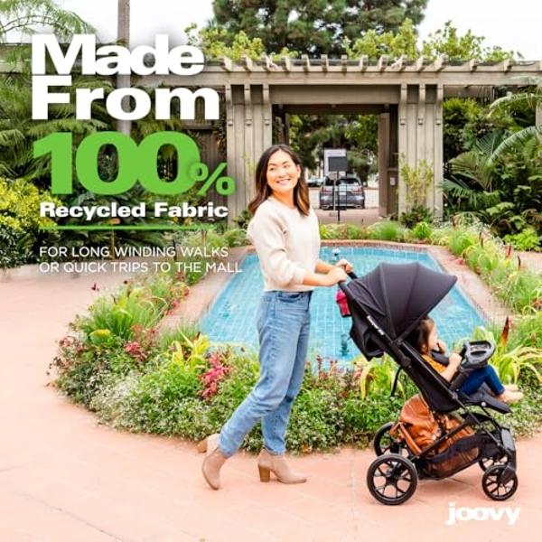 Joovy Kooper RS Lightweight Travel Stroller for Infants and Toddlers with One-Hand Fold, Magnetic Buckle, Multi-Position Recline, and Swing-Open Tray