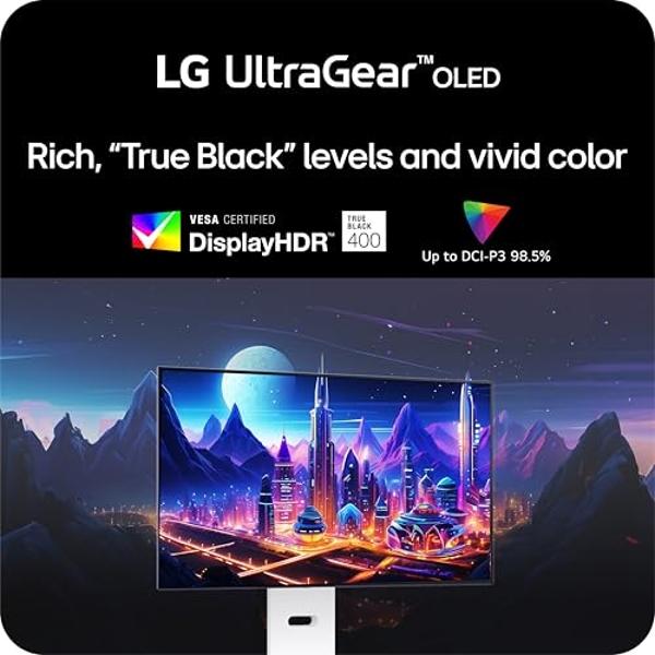 LG ‎32GS95UV 32-inch Ultragear OLED Gaming Monitor 4K UHD 1440p 240Hz 0.03ms DisplayHDR True Black 400 AMD FreeSync Premium Pro NVIDIA G-Sync HDMI 2.1 DisplayPort Tilt/Height/Swive