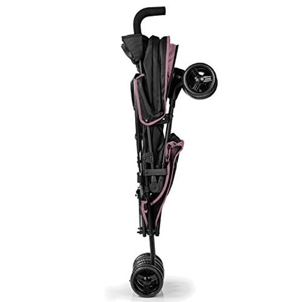 Summer by Ingenuity 3D Mini Convenience Stroller – Lightweight Stroller with Compact Fold, Multi-Position Recline, Canopy with Pop Out Sun Visor and More – Umbrella Stroller for Tr