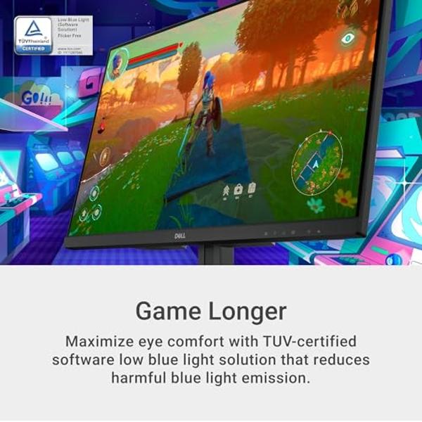 Dell G2725D Gaming Monitor - 27-inch QHD (2560x1440) up to 180 Hz, 2ms Response time, 99% RGB Display, DisplayPort/HDMI Connectivity, AMD FreeSync, Comfortview, Tilt Adjustable - B