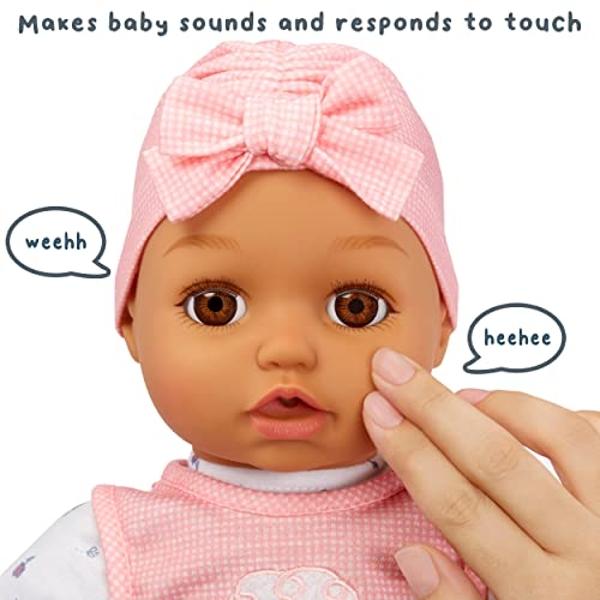 Baby Born My Real Baby Doll Ava - Light Brown Eyes: Realistic Soft-Bodied Baby Doll Ages 3 & Up, Sound Effects, Drinks & Wets, Mouth Moves, Cries Real Tears, Eyes Open & Close, Pac