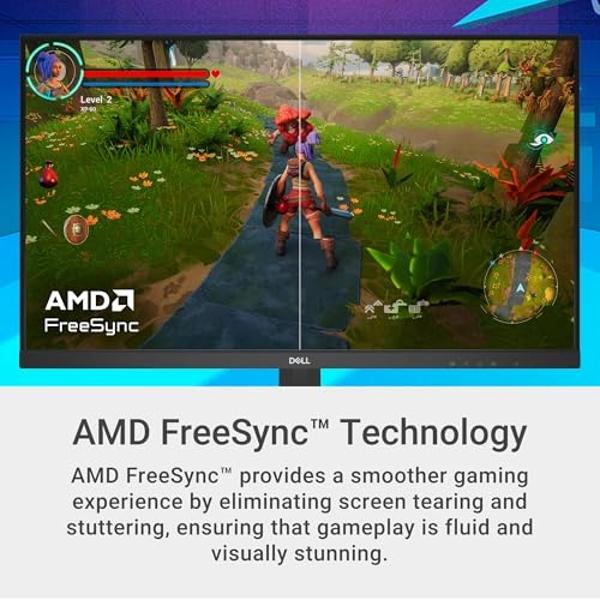 Dell G2725D Gaming Monitor - 27-inch QHD (2560x1440) up to 180 Hz, 2ms Response time, 99% RGB Display, DisplayPort/HDMI Connectivity, AMD FreeSync, Comfortview, Tilt Adjustable - B