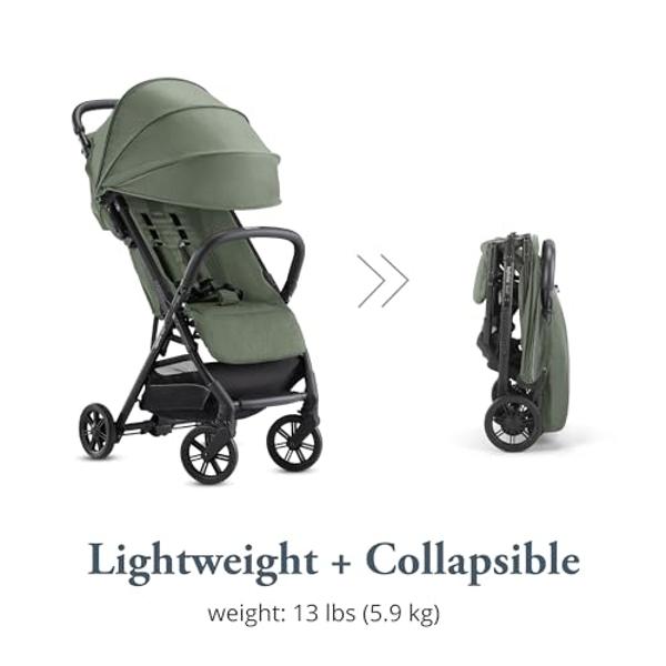 Inglesina Quid Stroller - Crocodile Green - Ultra Compact Lightweight Travel Stroller, Babies and Toddlers, Airplane Overhead Foldable, Reclining Seat Collapsible Canopy, 3 Months 