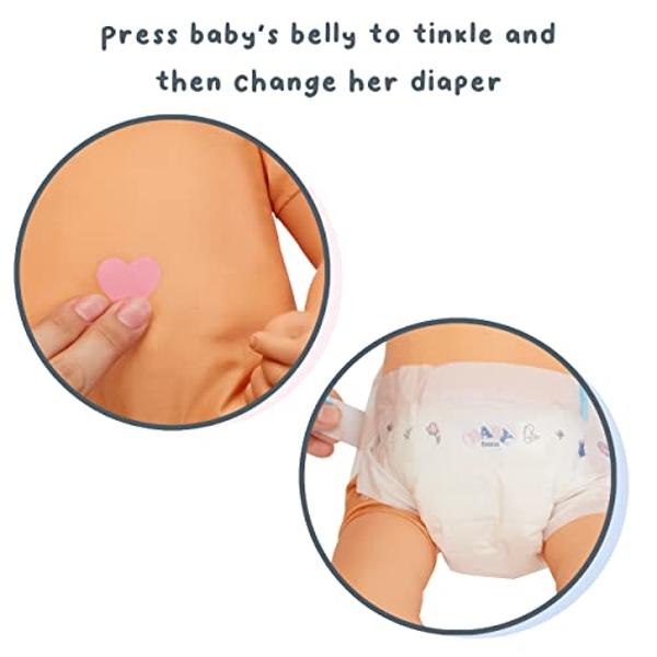 Baby Born My Real Baby Doll Ava - Light Brown Eyes: Realistic Soft-Bodied Baby Doll Ages 3 & Up, Sound Effects, Drinks & Wets, Mouth Moves, Cries Real Tears, Eyes Open & Close, Pac
