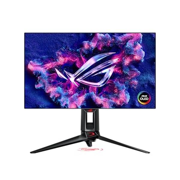 ASUS ROG Swift OLED 27” 1440P Gaming Monitor (PG27AQDP) - WOLED, QHD, 480Hz, 0.03ms, G-SYNC Compatible, Custom Heatsink, AI Assistant, DisplayHDR400 True Black, 99% DCI-P3, True 10