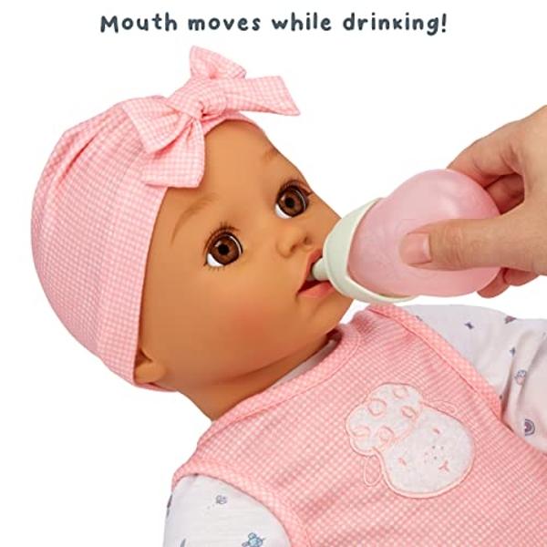 Baby Born My Real Baby Doll Ava - Light Brown Eyes: Realistic Soft-Bodied Baby Doll Ages 3 & Up, Sound Effects, Drinks & Wets, Mouth Moves, Cries Real Tears, Eyes Open & Close, Pac