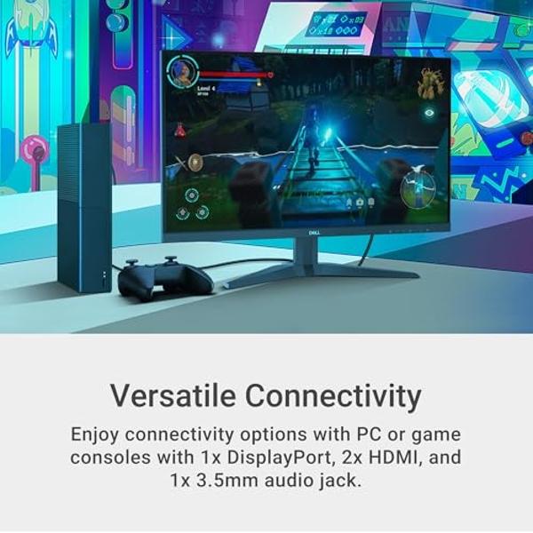 Dell G2725D Gaming Monitor - 27-inch QHD (2560x1440) up to 180 Hz, 2ms Response time, 99% RGB Display, DisplayPort/HDMI Connectivity, AMD FreeSync, Comfortview, Tilt Adjustable - B