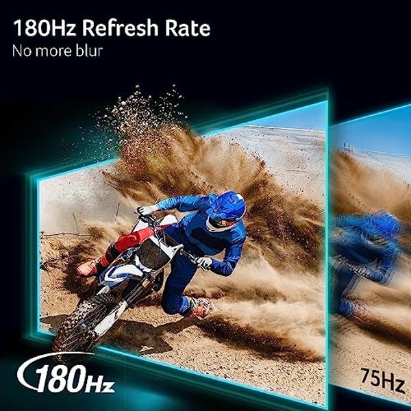 acer Nitro 27 Inch WQHD 2560 x 1440 IPS Gaming Monitor | AMD FreeSync | Up to 180Hz Refresh | Up to 0.5ms | DCI-P3 95% | HDR 10 Support | One Display Port 1.2 & Two HDMI 2.0 | KG27