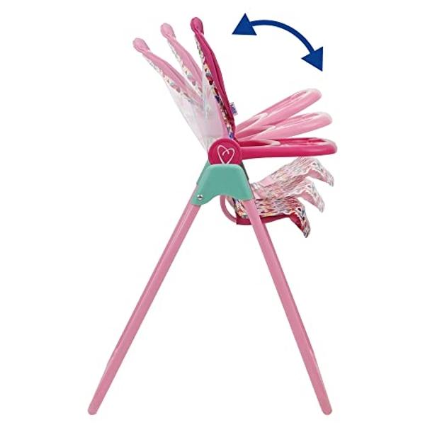 Baby Alive 509 Crew Doll High Chair Set - Pink & Rainbow - 6 Pieces, Fits Dolls Up to 24", Highchair w/Front Feeding Tray & 5 Feeding Accessories, Pretend Play for Kids Ages 3+