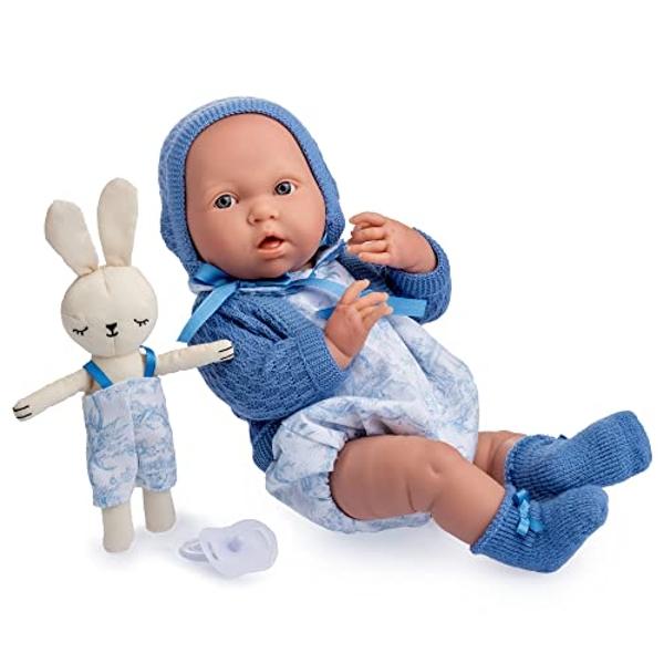 JC Toys - La Newborn Royal Collection | Anatomically Correct Real Boy Baby Doll | 15" All-Vinyl Baby Doll | Designed by Berenguer Made in Spain | Ages 2+ | Blue Gift Set