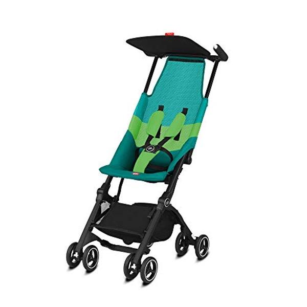 gb Pockit Air All Terrain Ultra Compact Lightweight Travel Stroller with Breathable Fabric, Laguna Blue
