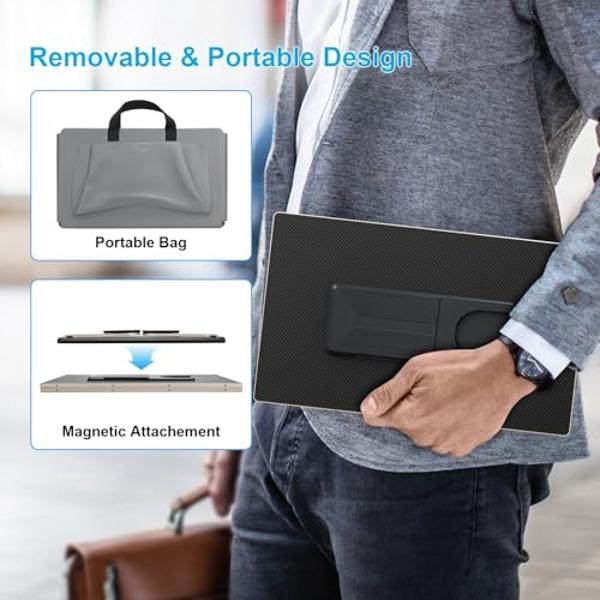 kasorey Laptop Screen Extender Portable, 15.6" Triple Monitor for Laptop with IPS FHD 1080P Display, Detachable Screen Extender Compatible with Mac, Wins, Dex, Chrome…