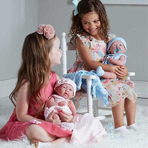 Anatomically Correct Real Boy Baby Doll | 15" All-Vinyl Baby Doll | JC Toys - La Newborn | Made in Spain | Comes With Blue Knit Outfit and Accessories | Designed by Berenguer | Age
