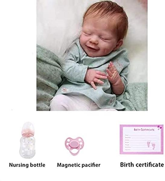 Zlgkjk Reborn Baby Dolls, 18" Realistic Newborn Baby Dolls Girl with Soft Vinyl Silicone Full Body, Lifelike Sleeping Baby Doll Gift Set for 3+ Year Old Kids