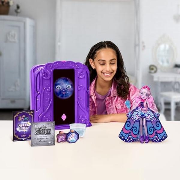 Magic Mixies Pixie Supremes Magic Mirror. Luna The Butterfly Pixie Supreme. Mix Magic Potion, Find Moonstone, Release to Reveal a Premium 10.5" Pixie Supreme Doll. 50+ Lights & Sou