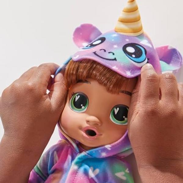 Baby Alive Super BFF Sophia Sparkle Brown Hair Dress Up Baby Doll Playset, 11 Inches, Toys for 3 Year Old Girls & Boys & Up (Amazon Exclusive)