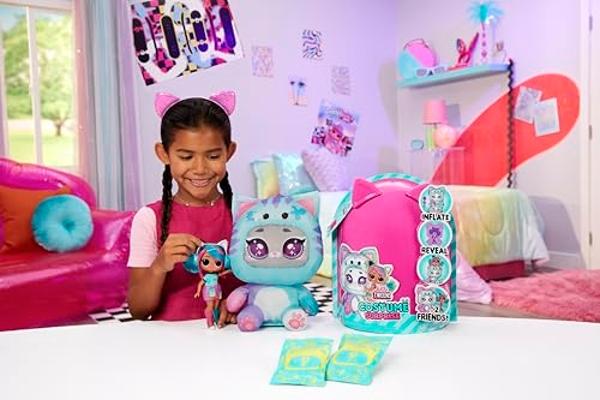 LOL Surprise Tweens Costume Surprise Emma Emo Fashion Doll with Inflatable Teal Kitty Pet Costume and Multiple Surprises Including Fabulous Fashions & Accessories – Great Gift for 