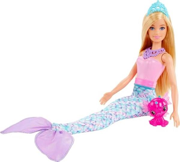 Barbie Dreamtopia Advent Calendar, Fantasy-Themed with 24 Surprises, Daily Toys Include Barbie Fashion Doll, Pets, Clothes & Accessories Like Mermaid Tail & Wings