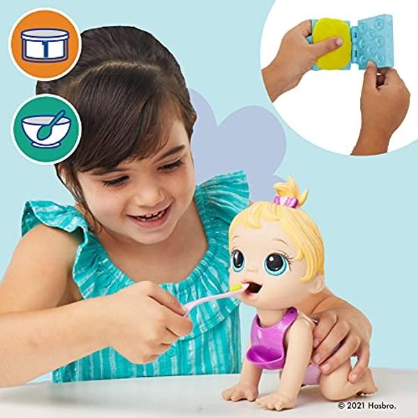 Baby Alive Lil Snacks Doll, Eats and Poops, 8-Inch Blonde-Haired Snack-Themed Doll for Kids 3 and Up