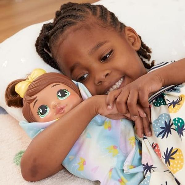 Baby Alive Shampoo Snuggle Sophia Sparkle Brown Hair 11 Inch Water Baby Doll Playset, Toys for 3 Year Old Girls & Boys & Up