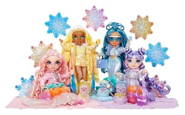 Rainbow High Winter Wonderland Sunny - Yellow 11” Fashion Doll with Magic Snow Hidden in Fashion That Puffs Up with Water, and Snowman Kit, Great Gift for Kids 4-12 Years Old