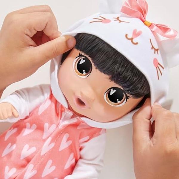 Baby Alive Super BFF Katie Kat Black Hair Dress Up Baby Doll Playset, 11 Inches, Toys for 3 Year Old Girls & Boys & Up (Amazon Exclusive)